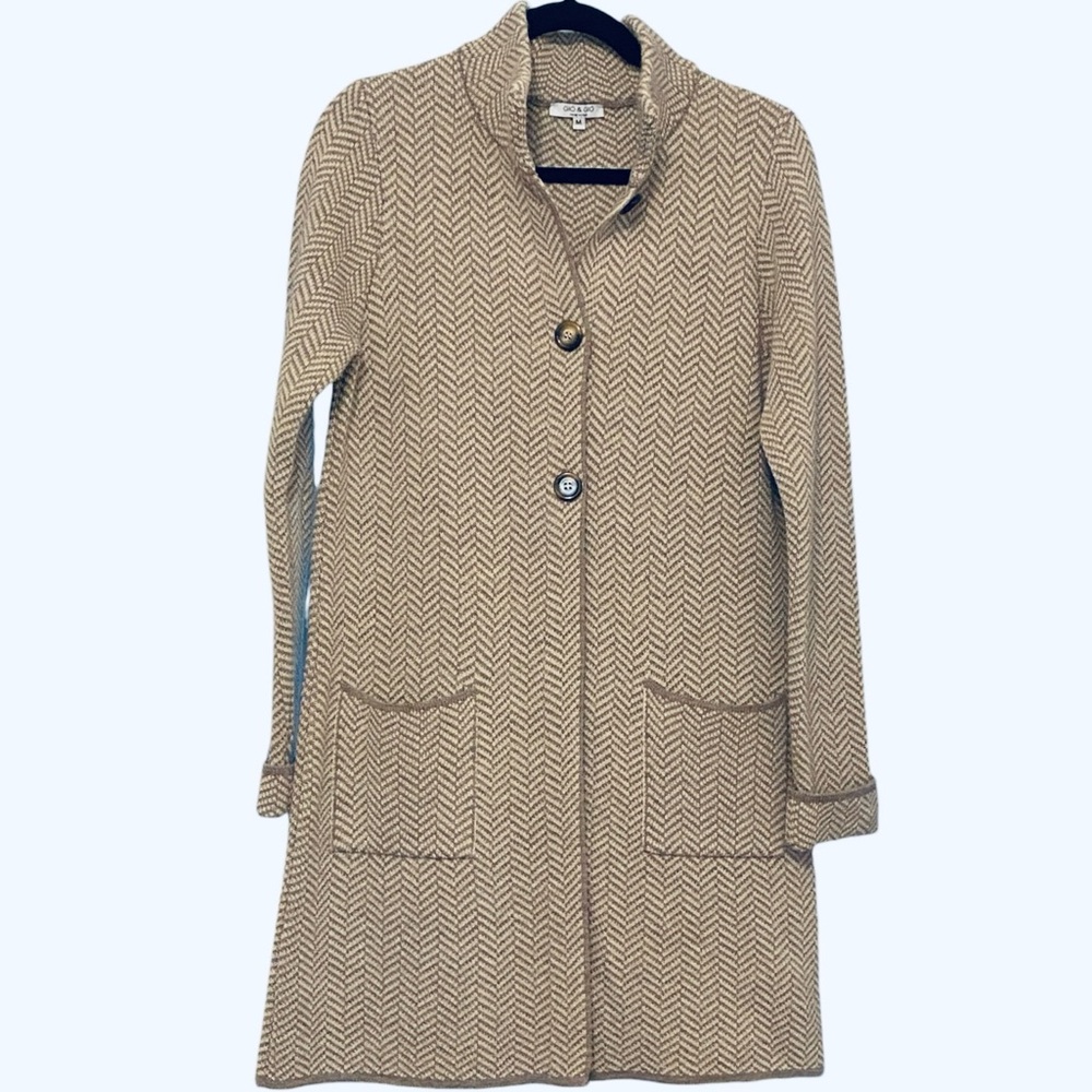 Gio & Gio Italy Wool Blend Sweater Coat